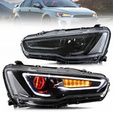 VLAND LED Headlights Audi Style For 2008-2017 Mitsubishi Lancer & EVO X Australia
